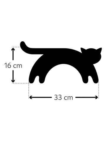 Bio-Körnerkissen "Katze Minina" in Grau - (L)47 x (B)4 x (H)10 cm