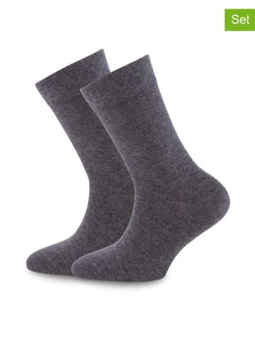 2er-Set: Socken in Anthrazit