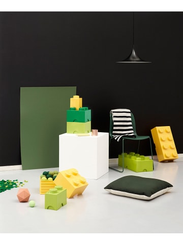 Aufbewahrungsbox "Brick 4" in Grün - (B)25 x (H)18 x (T)25 cm
