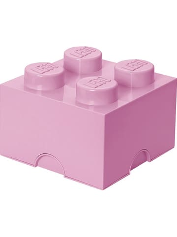 Pojemnik "Brick 4" w kolorze jasnoróżowym - 25 x 18 x 25 cm