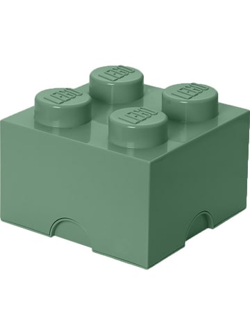 Pojemnik "Brick 4" w kolorze szarozielonym - 25 x 18 x 25 cm