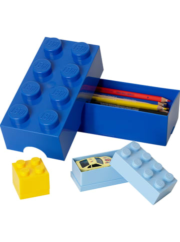 Aufbewahrungsbox "Brick 8" in Dunkelblau - (B)50 x (H)18 x (T)25 cm