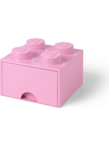 Pojemnik "Brick 4" w kolorze jasnofioletowym z szufladami  - 25 x 18 x 25 cm