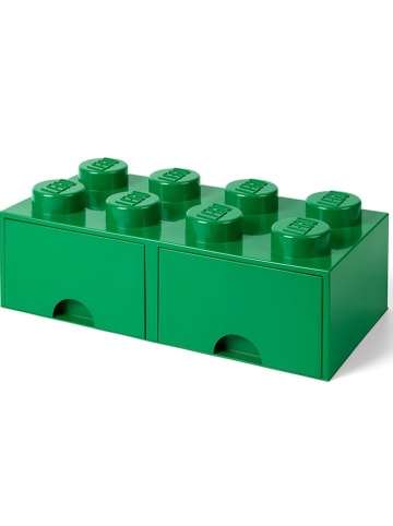 Schubladenbox "Brick 8" in Grün - (B)50 x (H)18 x (T)25 cm