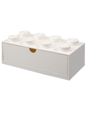 Schubladenbox "Brick 8" in Weiß - (B)32 x (H)16 x (T)12 cm