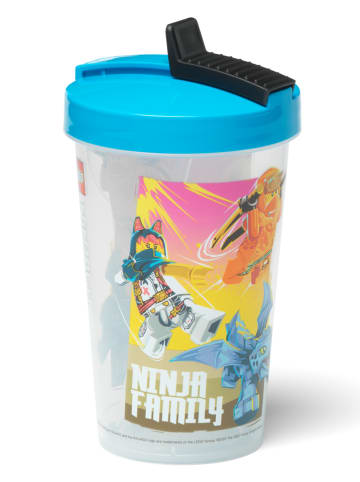 Kubek "Ninjago" w kolorze błękitno-jasnoróżowo-żółtym - 500 ml