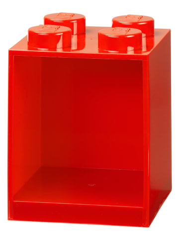 Regał ścienny "4 Knobs" w kolorze czerwonym - 15,9 x 47 x 16,1 cm