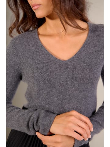 Kaszmirowy sweter w kolorze antracytowym