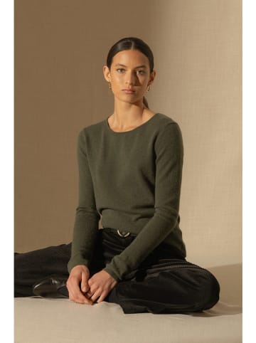 Kaszmirowy sweter "Oprah" w kolorze khaki