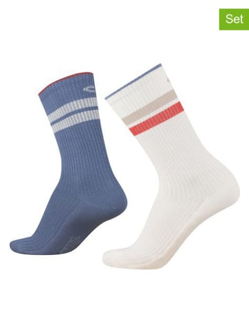 4er-Set: Socken in Weiß/ Blau