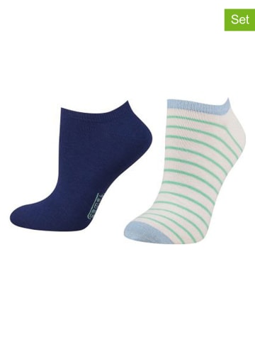 4er-Set: Socken in Creme/ Dunkelblau