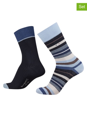 2-delige set: sokken lichtblauw/donkerblauw