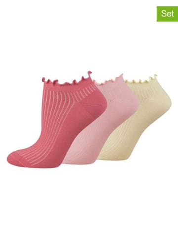 3er-Set: Socken in Rosa/ Pink/ Beige
