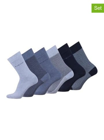 6er-Set: Socken in Blau/ Hellblau/ Dunkelblau