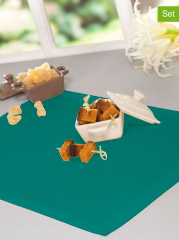 4-delige set: placemats "Doran" petrol