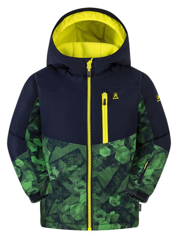 Winterjacke in Dunkelblau/ Grün