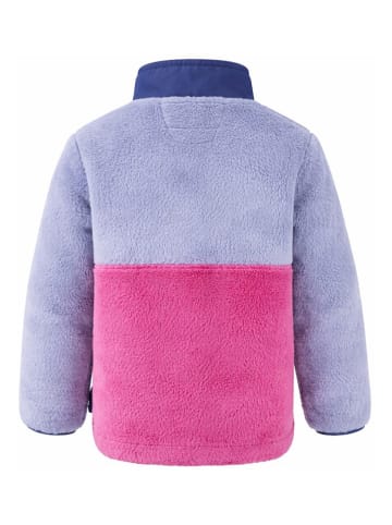 Teddy fleece vest "Shep" blauw/roze