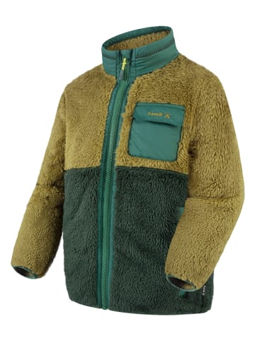 Teddy-Fleecejacke "Shep" in Grün/ Khaki