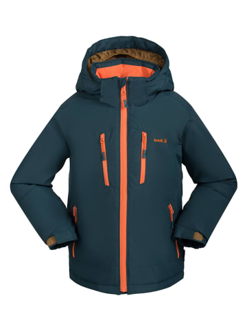 Winterjas "Hux" petrol/oranje