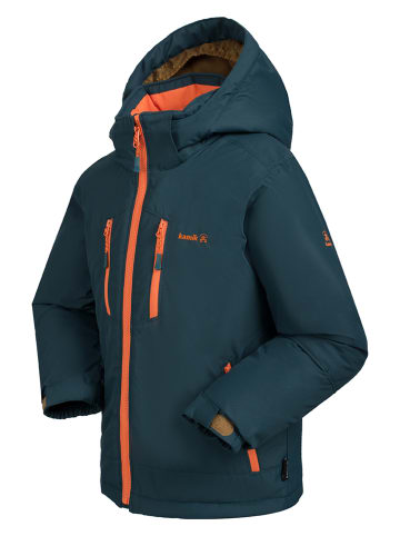 Winterjas "Hux" petrol/oranje