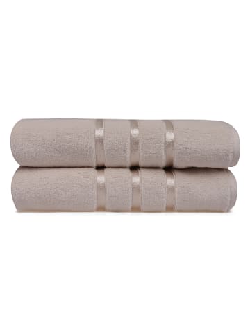 2-delige set: badhanddoeken "Dolce" beige