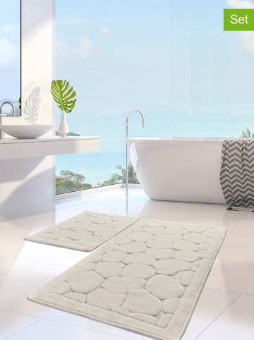 2-delige set: badmatten beige