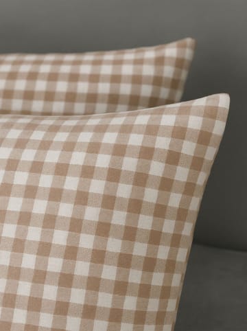 Satijnen beddengoedset "Petibor" beige/wit