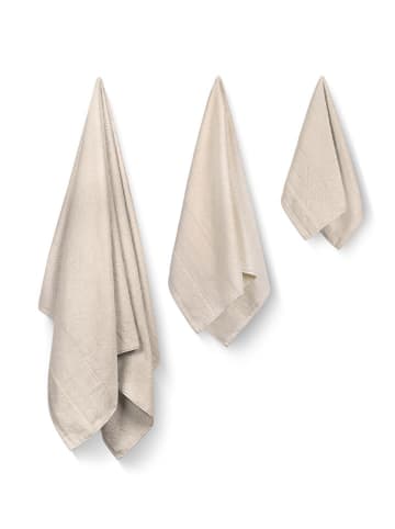 3tlg. Handtuch-Set "Piramit" in Creme