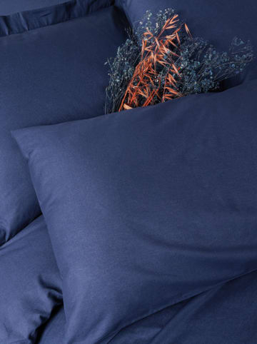 Renforcé beddengoedset donkerblauw