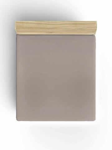 Renforcé-Spannbettlaken in Taupe