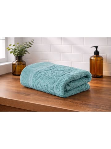 6-delige set: gastendoeken turquoise