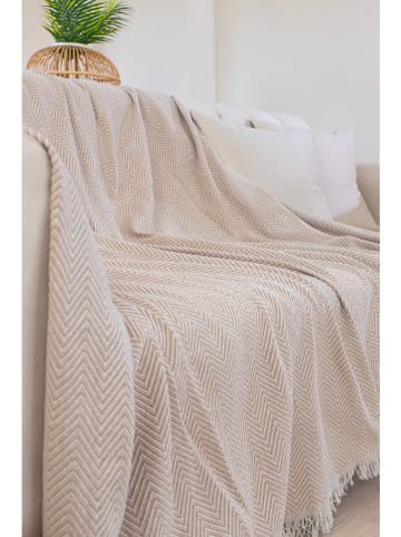 Plaid beige/wit