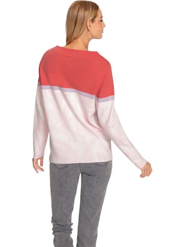 Sweatshirt in Rot/ Lila/ Rosa
