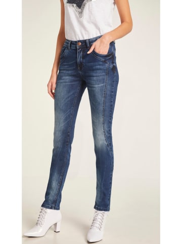 Dżinsy - Slim fit - w kolorze granatowym