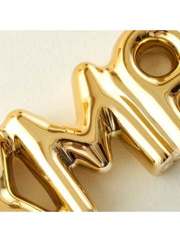 Dekoobjekt "Xmas" in Gold - (B)18 x (H)6 x (T)2 cm