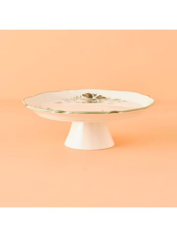 Patera "Julia" w kolorze biało-zielonym - Ø 32 cm