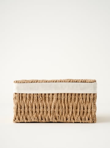 Koszyk "Talie" w kolorze jasnobrązowym - 30 x 15 x 21 cm