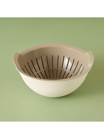 Salaterka w kolorze biało-beżowym - 3 l