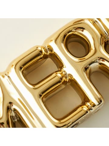 Dekoobjekt "Merry" in Gold - (B)18 x (H)6 x (T)2 cm