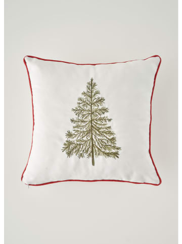Kussenhoes "New Year" groen/wit - (L)43 x (B)43 cm