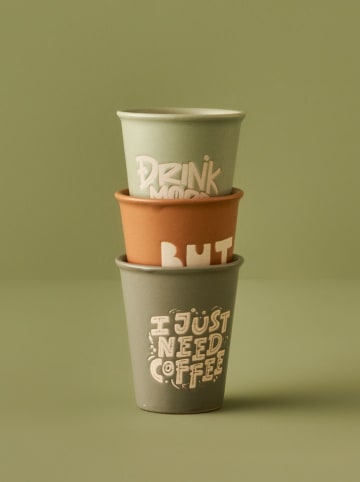 Kubek "Drink Espresso" w kolorze zielonym do kawy - 100 ml