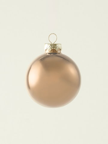 12tlg. Weihnachtskugel-Set in Beige/ Braun