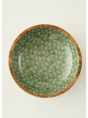 Serveerkom bruin/groen - Ø 30 cm