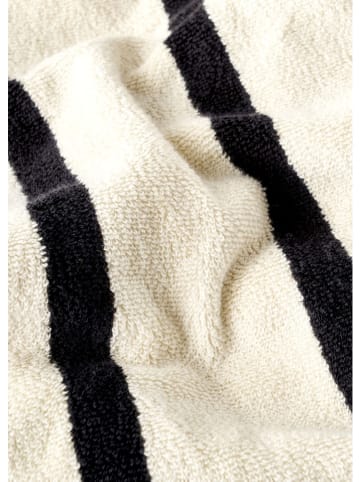 Badhanddoek "Ella" crème/zwart - (L)150 x (B)90 cm