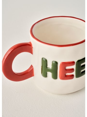 Kubek "Cheer" w kolorze zielono-czerwonym - 340 ml