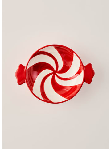 Półmisek "Merry Christmas" w kolorze czerwono-białym - Ø 20 cm