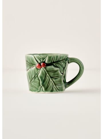 Kubek "Winter Berry" w kolorze zielonym - wys. 9 x Ø 12 cm