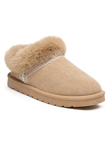 Botki zimowe w kolorze khaki