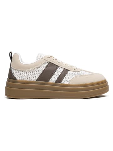 Sneakersy w kolorze brązowo-beżowym