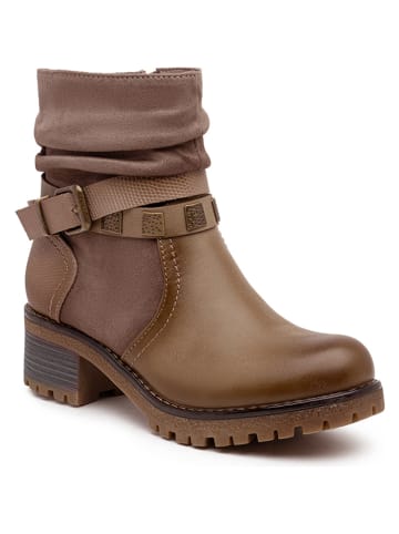 Stiefeletten in Khaki